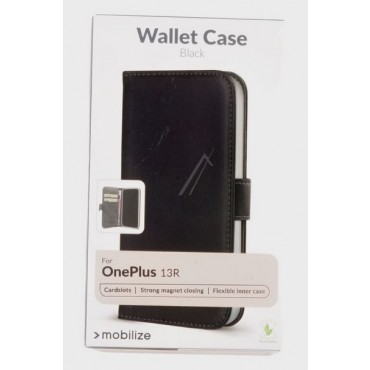 Oneplus 13R raamatuna ümbriskaaned kolme kaarditaskuga, must