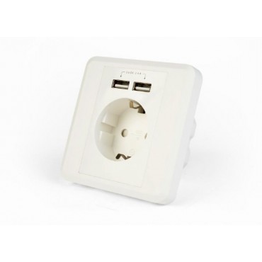 POWER SOCKET OUTLET W/2USB/EG-ACU2A2-01 GEMBIRD
