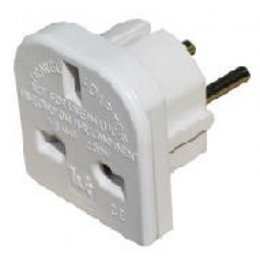 Charging adapter UK-EUR white