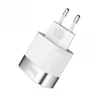 USB Adapter Hoco C58A USB kiirlaadija Quick Charge 3.0 + PD (3.1A) white
