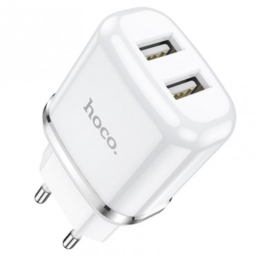 Charger Hoco N4 with 2 USB (2.4A) white