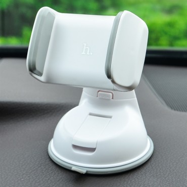 Universal car phone holder Hoco CA5, windshield mounting, short fixing, white
