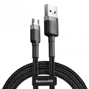 USB cable Baseus Cafule Type-C 2.0m 2A gray-black CATKLF-CG1