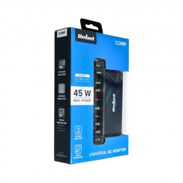 Universaalne sülearvuti laadija  45W/18-20V black
