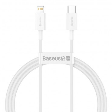USB cable Baseus Superior from Type-C to Lightning PD 20W 1.0m white CATLYS-A02