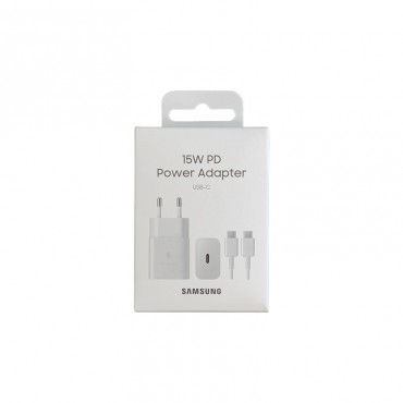Charger Samsung EP-T1510XWEGEU 15W + cable Type-C 1m white