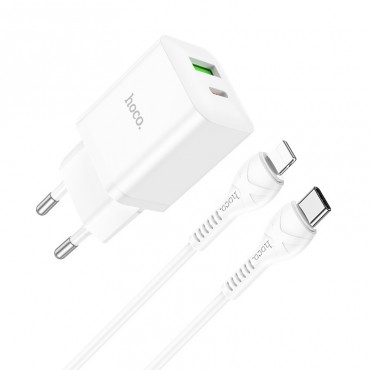 Charger Hoco N28 PD20W+QC3.0 + Lightning white