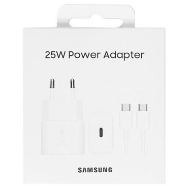 Charger Samsung EP-T2510XWEGEU 25W + USB-C cable white