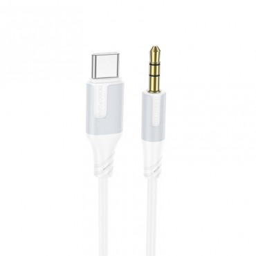 Audio cable Borofone BL19 USB-C to 3.5mm white