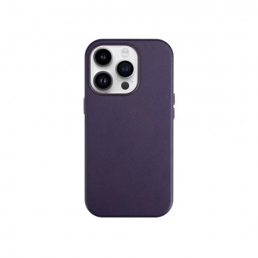 Mag Leather Case Apple iPhone 13 Pro Max dark purple