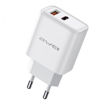 Charger Awei PD81-EU 22.5W USB-A/USB-C white