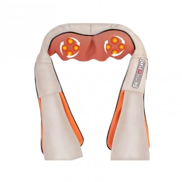 Neck and shoulder Shiatsu massager MMT001 grey-orange