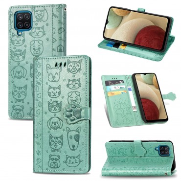 Kaardivahega mobiiliümbris Cat-Dog Samsung A165 A16 4G/A166 A16 5G green