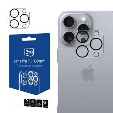 Tempered glass for camera 3mk Lens Pro Apple iPhone 16 Pro/16 Pro Max black
