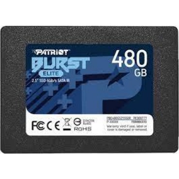 SSD|PATRIOT|Burst Elite|480GB|SATA 3.0|3D NAND|Write speed 320 MBytes/sec|Read speed 450 MBytes/sec|2,5"|TBW 200 TB|PBE480GS25SSDR