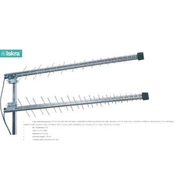 Antenna P-60 5G L700 U-MIMO +RG59 2x10m+2xSMA Silver