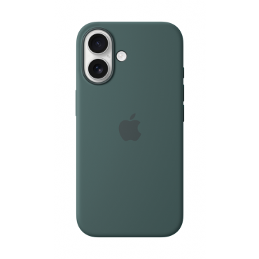 Apple iPhone 16 Silicone Case with MagSafe Lake Green
