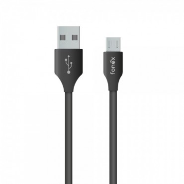 Data Cable USB to Micro USB 12W 1.5m By Fonex Black