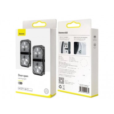 CAR DOOR WARNING LIGHT/2PCS BLACK CRFZD-01 BASEUS
