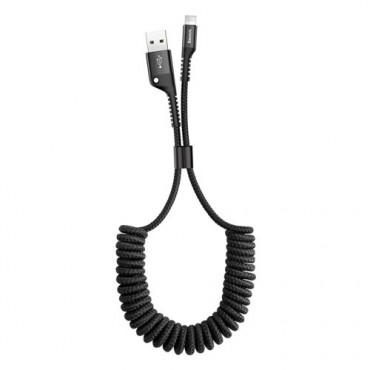 Baseus Vedruandmekaabel nailontraadiga USB / Lightning 1M 2A must / Baseus  Data Cable with Nylon Wire USB / Lightning 1M 2A black