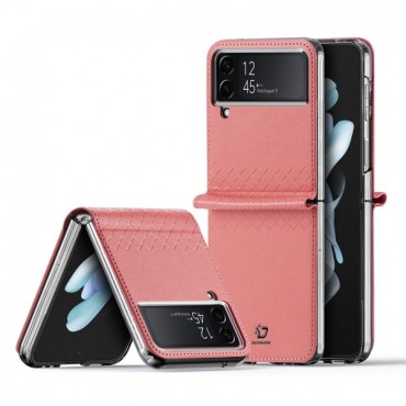 Samsung Galaxy Z Flip4 ümbris  koos klapiga rahakoti tagakaanega roosa