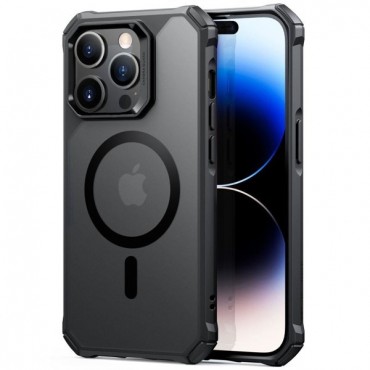 MAGSAFE IPHONE 14 PRO MAX ümbris MUST/MAGSAFE IPHONE 14 PRO MAX FROSTED BLACK
