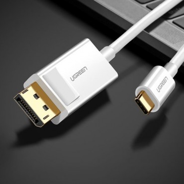 USB Type-C  Display Port 4K 1,5 m adapterkaabel valge