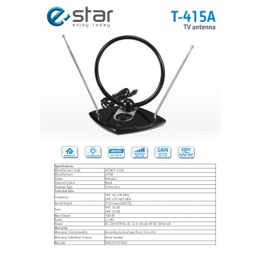eSTAR Antenna T-415A Black