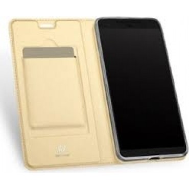 Xiaomi Redmi Note 8 Pro ümbriskaaned kaarditaskuga Dux Ducis "Skin Pro", gold