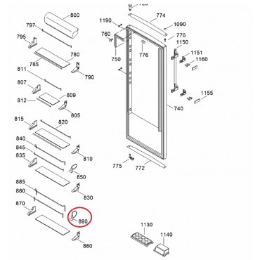 Pudelifiksaator 742620200-00 külmikule Liebherr Index 20E/210 ja teistele mudelitele