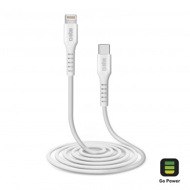 Ligthning to Type-C Cable MFI 1m By SBS White
