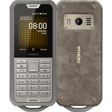 Nokia 800 Tough mobiiltelefon, pruun/hall (Desert Sand)