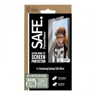 Samsung Galaxy S25 Ultra Ultra-Wide Fit w. Aligner SAFE Glass by PanzerGlass