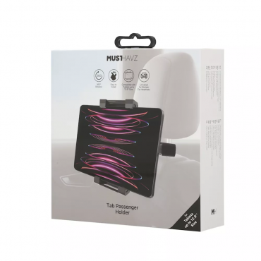 Tab Passenger Holder for Tablets up to 12.9", by Musthavz Black