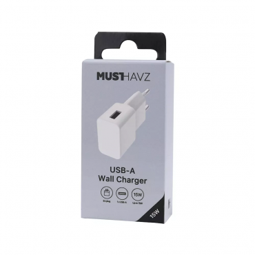USB-A Charger 15W Easy to Go by Musthavz White