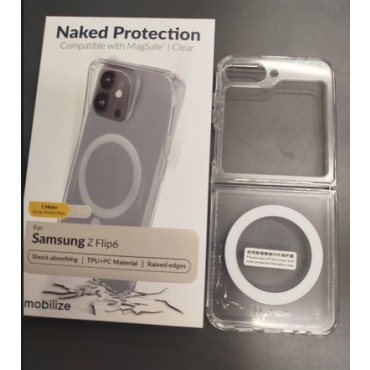 Magsafe silikoon tagakaas Samsung Z Flip 6, läbipaistev