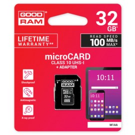 Memory card Goodram microSD 32Gb (class 10) + SD adapter