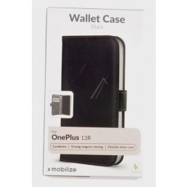 Oneplus 13R raamatuna ümbriskaaned kolme kaarditaskuga, must