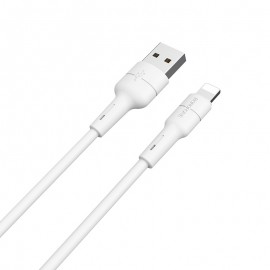 USB cable Borofone BX30 Lightning 1.0m silicone white
