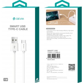 USB cable Devia Smart Type-C 1.0m white