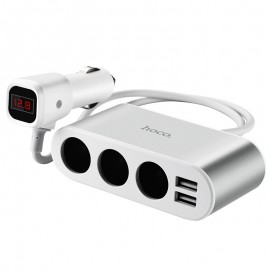 Car socket splitter Hoco Z13 with 2 USB port and 3 plugs