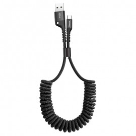 USB cable Baseus Fish Eye Spring Type-C 2.0A 1m black CATSR-01