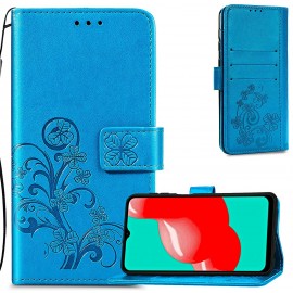 Case Flower Book Samsung A037 A03s dark blue