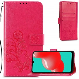 Case Flower Book Samsung A025 A02s rose-red