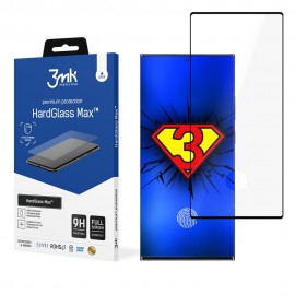 Tempered glass 3mk Hard Glass Max Finger Print Samsung S908 S22 Ultra 5G black