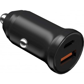 Car charger Devia Extreme PD20W+QC USB Quick Charge + Type-C PD black