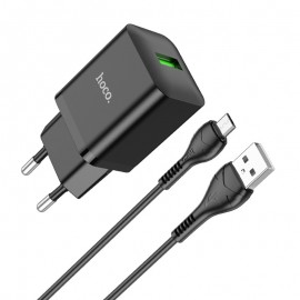 Charger Hoco N26 USB-A Quick Charge 3.0 18W + MicroUSB  black