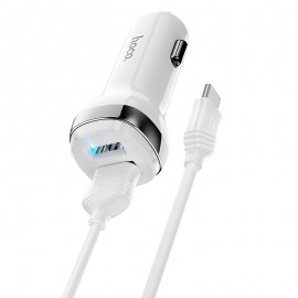 Car charger Hoco Z40 Superior Dual Port + Type-C white