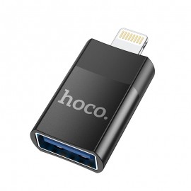 Adapter Hoco UA17 Lightning USB-A must /Adapter Hoco UA17 Lightning to USB-A black