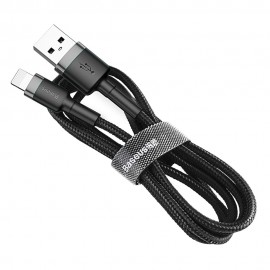 USB cable Baseus Cafule USB-A to Lightning 1.5A 2.0m gray-black CALKLF-CG1